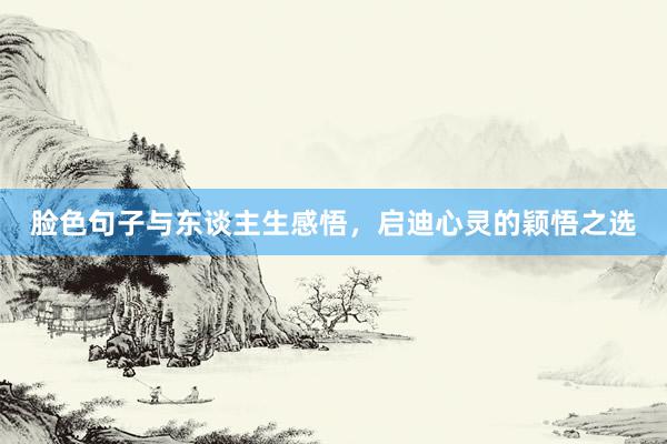 脸色句子与东谈主生感悟，启迪心灵的颖悟之选